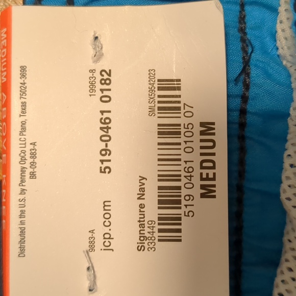 St.John's Bay 7" Inseam Swim Shorts Navy M - Picture 7 of 7